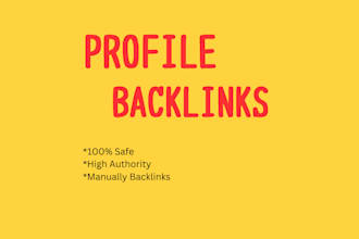 create high authority profile backlinks, SEO link building