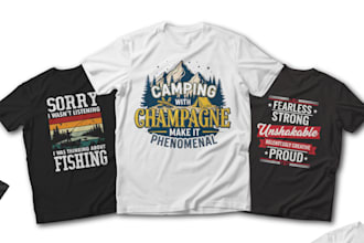 design custom retro vintage typography t shirt design