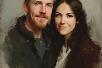 make a faceless couple illustration couples portrait