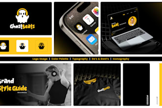 design a modern brand identity, logo and brand style guide