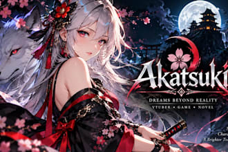 draw anime art and illustrations for vtuber, game, or novel