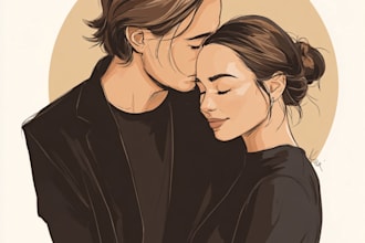 design a couple portrait