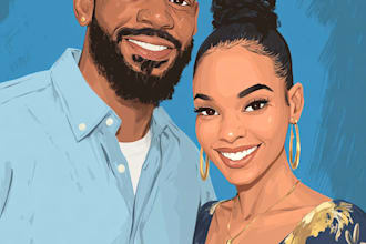 do couple portrait illustration