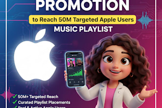do apple music promotion to reach 50m targeted apple users, music playlist