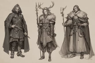 draw fancy fantasy character art