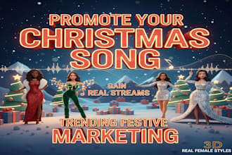promote your christmas song to gain real streams with trending festive marketing