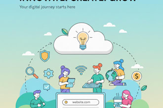 design a 2d flat illustration for your website