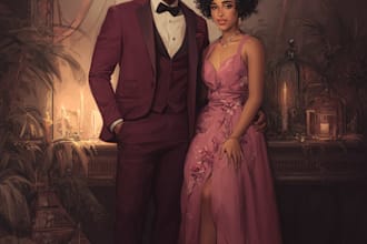 draw a couple portrait illustration