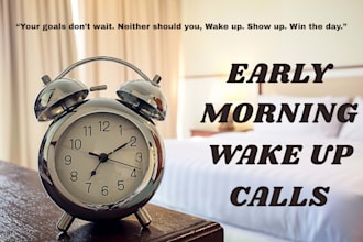 be your wake up call personal assistance morning call and wake up reminder alarm