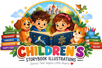 create childrens storybook illustrations