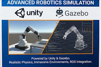 provide robotics simulations using unity and gazebo
