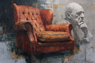 paint chair oil painting acrylic painting of portrait