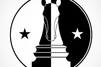 create graceful and fantastic chess logo design