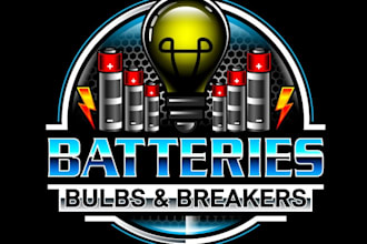 design unique battery logo