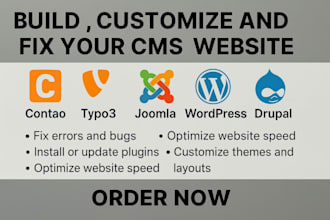 fix and customize your contao, typo3, wordpress, drupal or joomla cms website