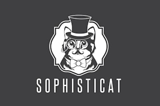 design pet, dog, cat or animal and veterinary clinic logo