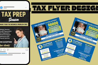 design a professional tax flyer and cpa business flyer for your business