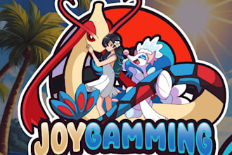 do mascot in chibi, cute, aime,pokémon logo