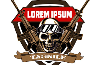 design unique gun shop logo within 24 hours