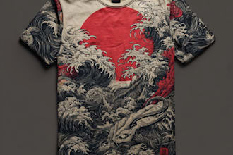 design japanese t shirt illustration