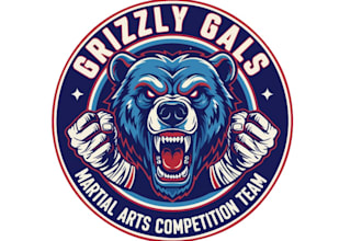 design outstanding grizzly logo with express deliver