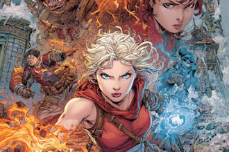draw a cover art or comic cover art