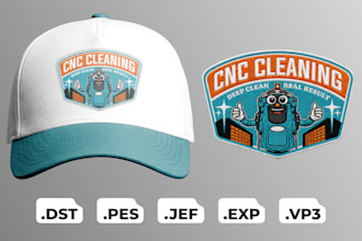 design professional custom cap embroidery