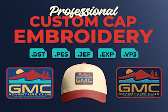 design professional custom cap embroidery