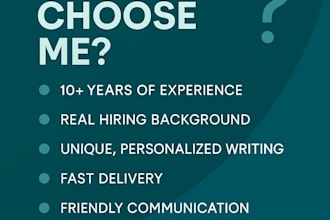 create a professional CV,  and coach you for interviews
