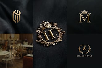 do luxury vintage clothing crown jewelry logo