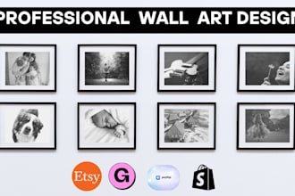 design printable wall art for your shop or home and to your  etsy store
