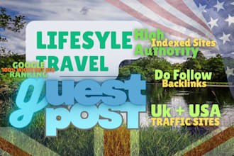 do travel guest post lifestyle tourism hotel blog high da DR dofollow backlinks