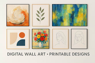 design stunning digital wall art for your home or office