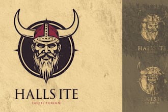 epic viking logo design fierce, bold, legendary