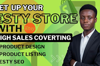 do esty digital product design, esty store design, etsy seo, esty shop setup