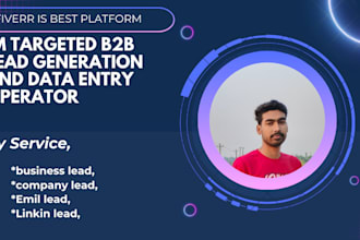 hey my profession data entry and target b2b lead generation