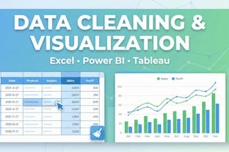 clean, analyze and visualize your data with excel, power bi or tableau