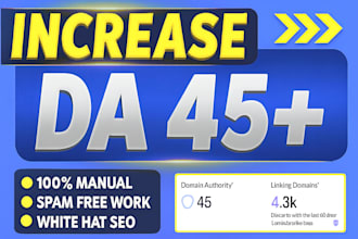 safely increase moz domain authority, da 45 guaranteed