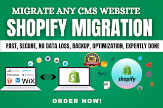 migrate copy clone wix woocommerce wordpress typo3 to cms shopify store fix bugs