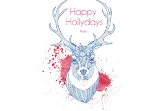 design christmas, new year, merry christmas festive themed illustration logo