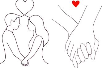 do custom vector art feminine illustration minimalist hand drawn line art logo