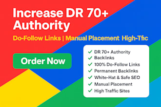 increase your ahrefs DR 70 plus with high authority SEO
