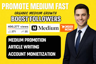 do organic medium article promotion increase followers and engagements