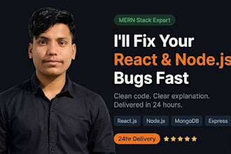 fix mern stack bugs and website errors in react and node js