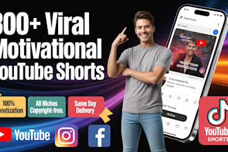 create 300 faceless youtube shorts, ai short videos, viral motivational videos