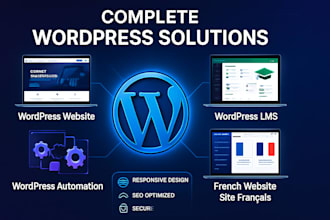 create a wordpress website, lms course site,  n8n automation