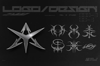 create metal gothic logo for clothing brand or band