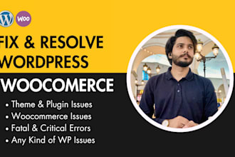 fix wordpress issues, wordpress bug fix, woocommerce fix, wordpress fix