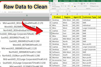 clean, format, marge, split excel data