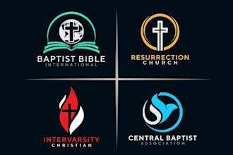 design modern and unique church religious or ministry logo